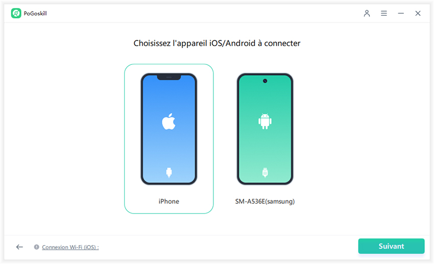 Connectez l'appareil à l'ordinateur